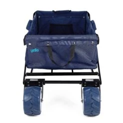 Yello Folding Beach Trolley 12 Yello Folding Beach Trolley -Vangos Store BGG1675 yello foldable trolley blue front copy