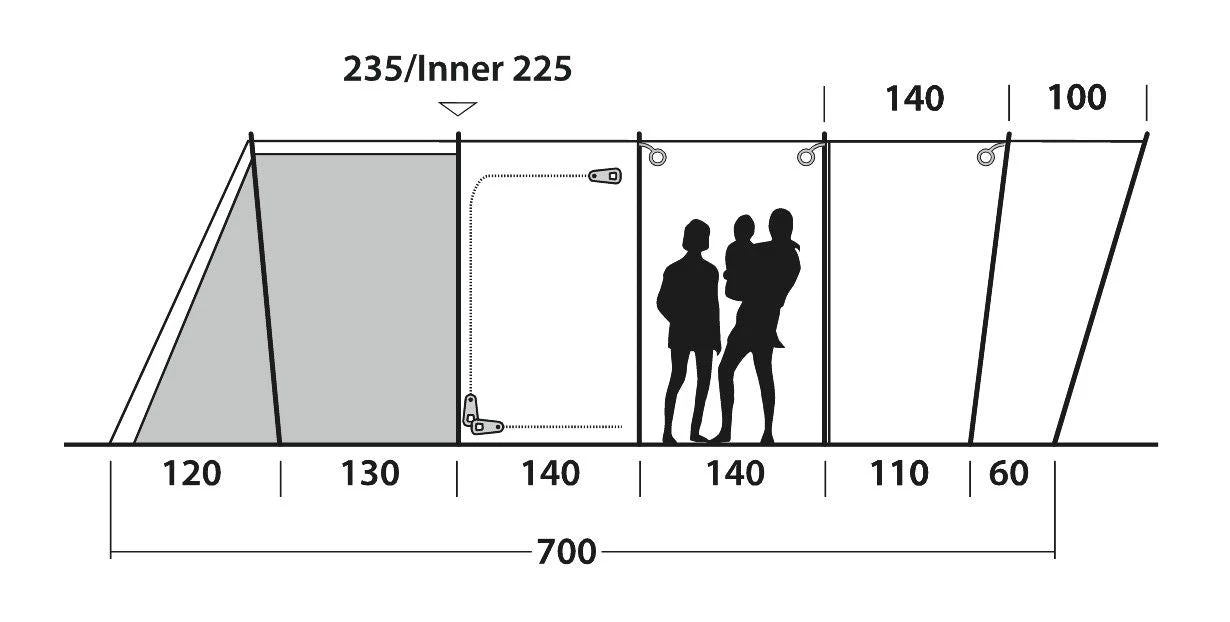 Outwell Vermont 7PE Tent 2022 6 Outwell Vermont 7PE Tent 2022 - Image 4