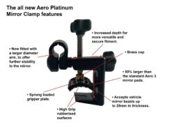 Milenco Aero Platinum Mirror -Vangos Store Platinum Clamps descriptions