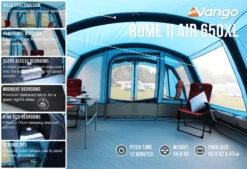Vango Rome II 650XL Airbeam Tent - With Free Footprint 19 Vango Rome II 650XL Airbeam Tent - With Free Footprint -Vangos Store RomeIIAir650XLlowres small