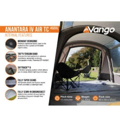 Vango Anantara Air TC 450XL Tent -Vangos Store anantara iv air tc 450xl 4