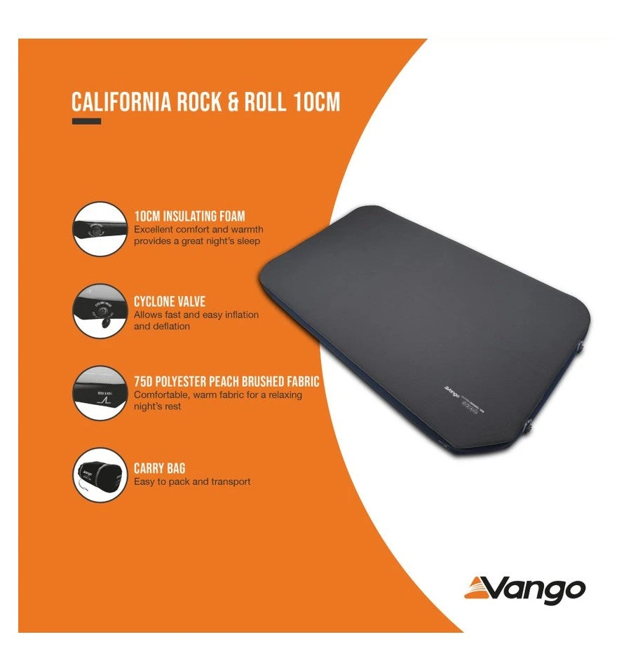 Vango California Rock & Roll 10cm Self Inflating Mat 4 Vango California Rock & Roll 10cm Self Inflating Mat - Image 2