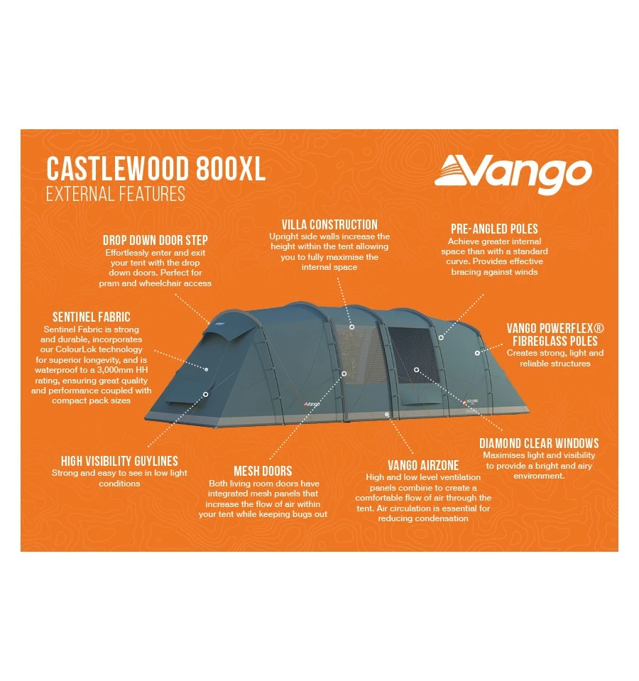 Vango Castlewood 800XL Tent Package 5 Vango Castlewood 800XL Tent Package - Image 3