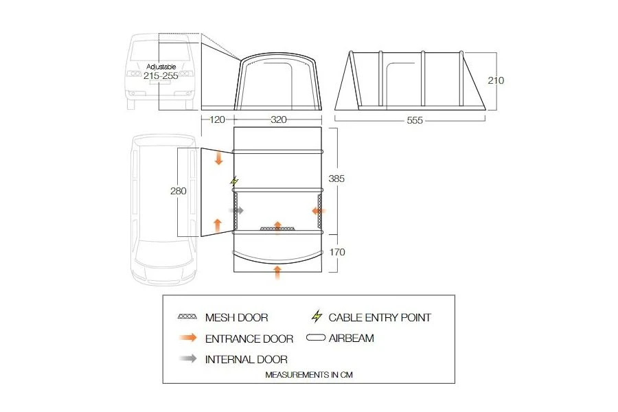 Vango Galli Pro Air Mid Drive Away Awning 3 Vango Galli Pro Air Mid Drive Away Awning - Image 2