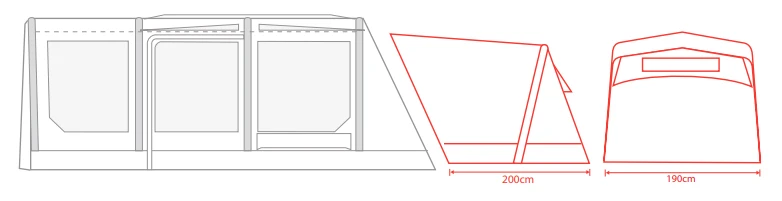 Outdoor Revolution Sleeping Annexe For The Movelite T3E And T4E 4 Outdoor Revolution Sleeping Annexe For The Movelite T3E And T4E - Image 2