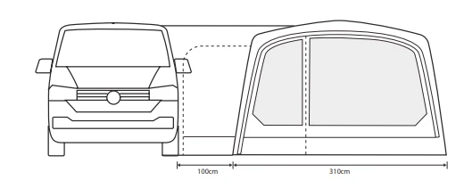 Outdoor Revolution Movelite T4E Mid Drive Away Awning - 220 To 255cm 4 Outdoor Revolution Movelite T4E Mid Drive Away Awning - 220 To 255cm - Image 2